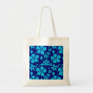 HAWAIIANISCHER HULA (HIBISKUS) DUNKEL/HELLBLAU TRAGETASCHE