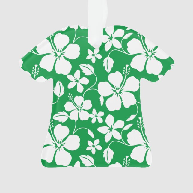HAWAIIANISCHER HULA (HIBISKUS) GRÜN ORNAMENT (Vorderseite)