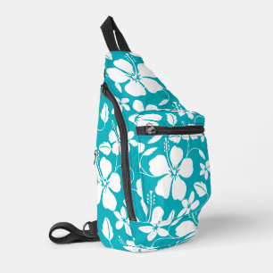 HAWAIIANISCHER HULA (HIBISKUS) IN TÜRKIS CROSSBODY BAG