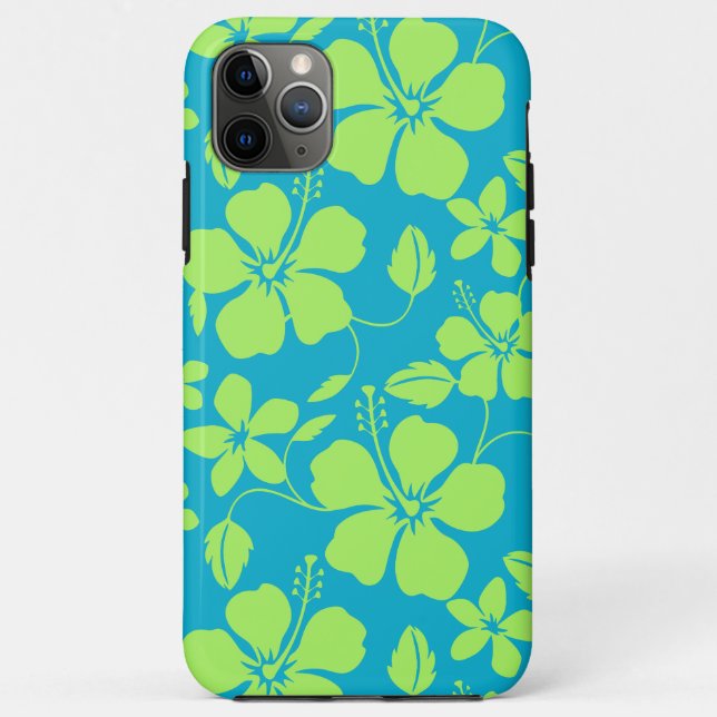 HAWAIIANISCHER HULA (HIBISKUS) TEAL LIME Case-Mate iPhone HÜLLE (Rückseite)
