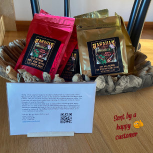 Hawaiianischer Kaffee Lebensmitteletikett