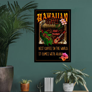 Hawaiianischer Kaffee Poster