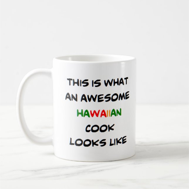 hawaiianischer Koch, phantastisch Kaffeetasse (Links)
