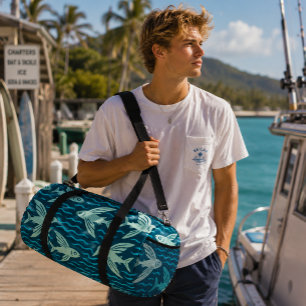Hawaiianischer Malolo Flying Fish Ozeanwelle Türki Duffle Bag