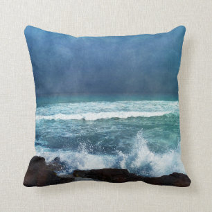 Hawaiianischer Ozean Hawaii Waves Aqua Aquamarin B Kissen