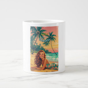 Hawaiianischer Reisestil Aloha aus Hawaii im Vinta Jumbo-Tasse