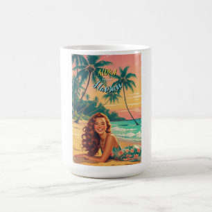 Hawaiianischer Reisestil Aloha aus Hawaii im Vinta Kaffeetasse