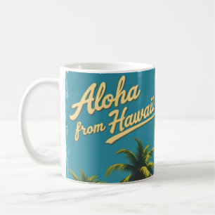 Hawaiianischer Reisestil Aloha aus Hawaii im Vinta Kaffeetasse