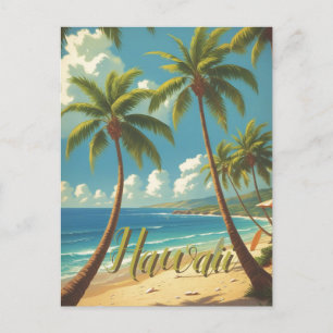 Hawaiianischer Reisestil Aloha aus Hawaii im Vinta Postkarte