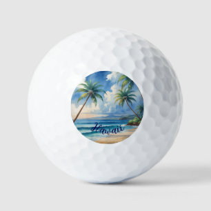Hawaiianischer Reisestil Honolulu Blaue See im Vin Golfball