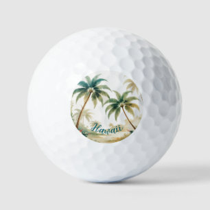 Hawaiianischer Reisestil Honolulu im Vintage-Stil Golfball