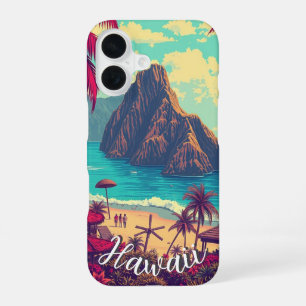 Hawaiianischer Reisestil Honolulu Mid-Pacific im V iPhone 16 Hülle