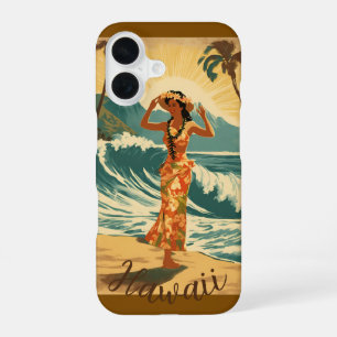 Hawaiianischer Reisestil Honolulu Mid-Pacific im V iPhone 16 Hülle