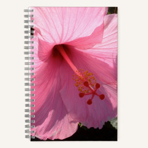 Hawaiianischer Rosa Hibiskus Fine Art Foto Notizbuch