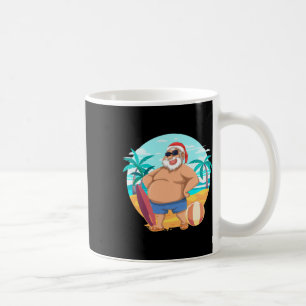 Hawaiianischer Sommer Lustiger Weihnachtsmann Trop Kaffeetasse