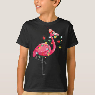 Hawaiianischer Sommer Tropical Flamingo Lustiges W T-Shirt