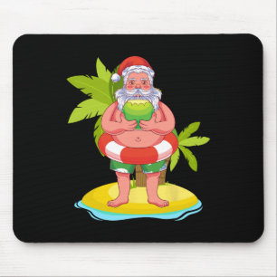 Hawaiianischer Sommer Weihnachtsmann Kokosnuss Exo Mousepad