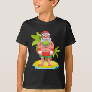 Hawaiianischer Sommer Weihnachtsmann Kokosnuss Exo T-Shirt
