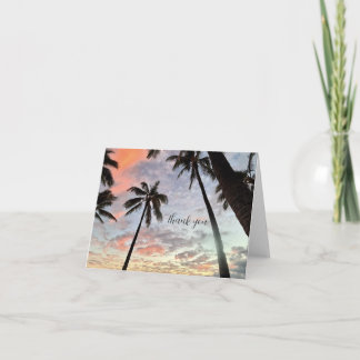 Hawaiianischer Sonnenuntergang Dankeskarte