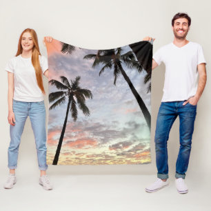 Hawaiianischer Sonnenuntergang Fleecedecke