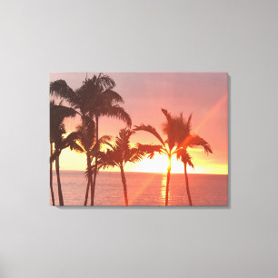 Hawaiianischer Sonnenuntergang Foto auf Stretch-Le Leinwanddruck