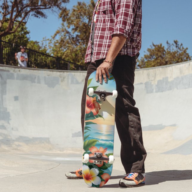 Hawaiianischer Sonnenuntergang Skateboard (Außenbereich 2)