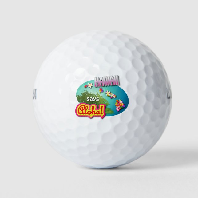 hawaiianischer Stil Golfball (Vorderseite)