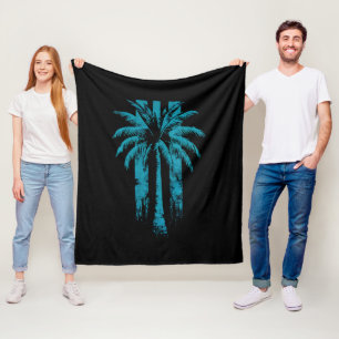 Hawaiianischer Strand Sommer Tropischer Urlaub Pal Fleecedecke