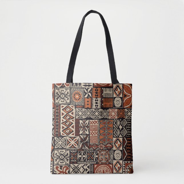 Hawaiianischer Tapa: Tribaler Patchwork (Vorderseite)