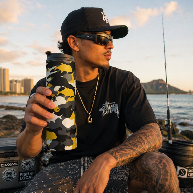 Hawaiianischer Ulua-Tarn  Thermosbecher (Von Creator hochgeladen)