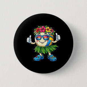 Hawaiianischer Volleyball Hawaii Tropischer Strand Button