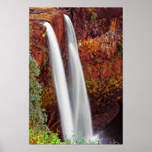 Hawaiianischer Wasserfall Poster