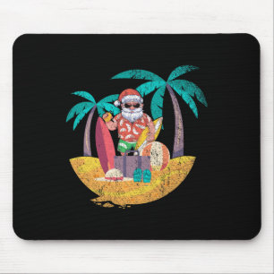 Hawaiianischer Weihnachtsmann Tropischer Sommer Su Mousepad