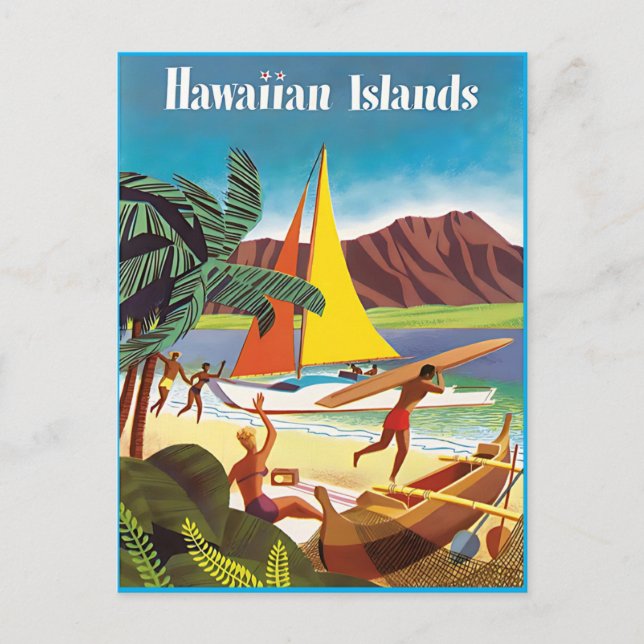 Hawaiianisches Abenteuer Postkarte (Vorderseite)