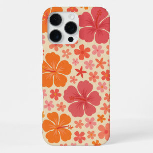 Hawaiianisches Hibiskusmuster aus den Sechzigern iPhone 16 Pro Max Hülle