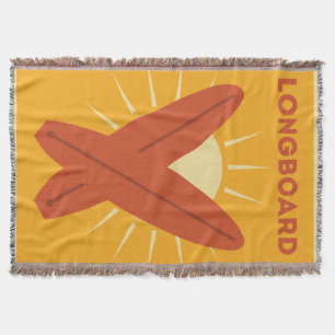 Hawaiianisches Longboard-Surfbrett Vintage Retro Decke