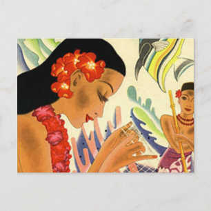Hawaiianisches Mädchen Postkarte