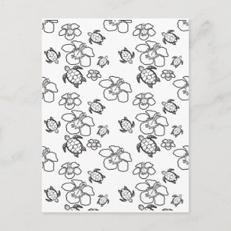 Hawaiianisches Muster Erwachsenenfarbkarte Postkarte