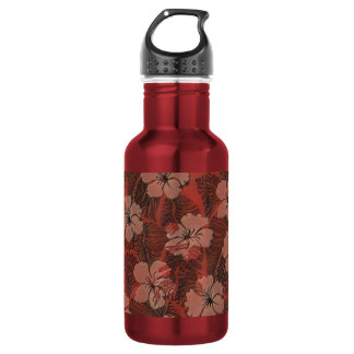 Hawaiianisches Rot-Muster Liberty-Flasche Edelstahlflasche