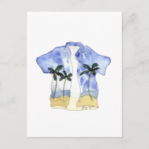 Hawaiianisches Shirt 1 Postkarte