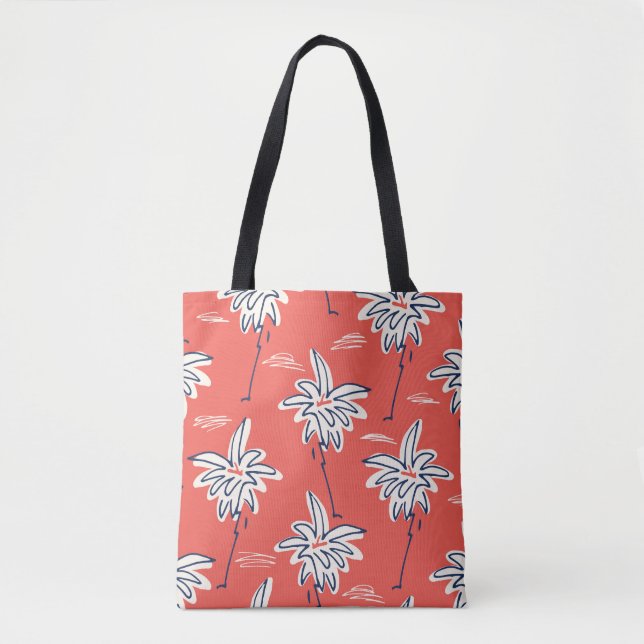 Hawaiianisches Shirt, doodle Palmen Muster. (Vorderseite)