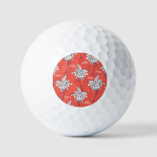 Hawaiianisches Shirt, doodle Palmen Muster. Golfball
