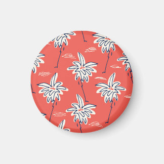 Hawaiianisches Shirt, doodle Palmen Muster. Magnet