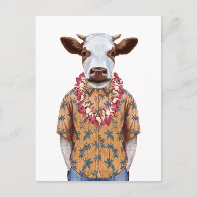 Hawaiianisches Shirt Postkarte (Vorderseite)