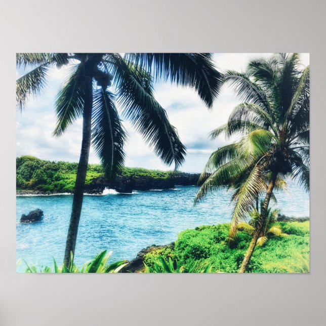 Hawaiianisches Szenenposter Poster (Vorne)