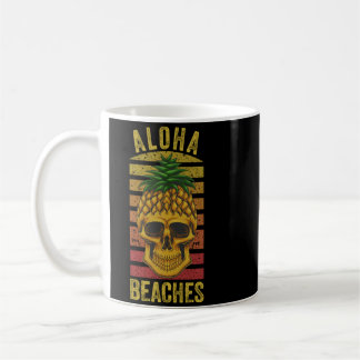 Hawaiianisches T-Shirt mit Kiefernschädel Aloha St Kaffeetasse