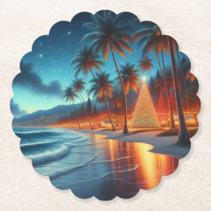 Hawaiianisches/tropisches Weihnachten Untersetzer