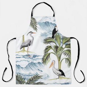 Hawaiianisches Vintage-Blumenmuster für den Sommer Schürze