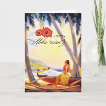 Hawaiianisches Vintages Öl Landschaftlich