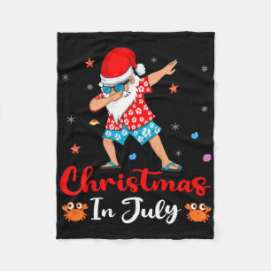 Hawaiianisches Weihnachten Dab Dabbing Santa Somme Fleecedecke